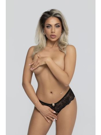 Christine - Crotchless Slip Sierra - Black