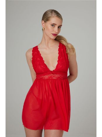 Christine - Babydoll & Thong Lieve - Red