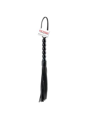 Fetish Fantasy - Beaded Cat-o-Nine Tails Whip - Black