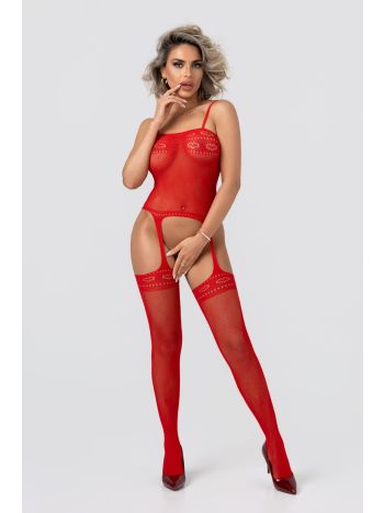 Christine - Open Crotch Fishnet Suspender Bodystocking