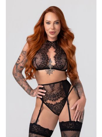 Christine - Lace 3-Piece Garter Set Simona