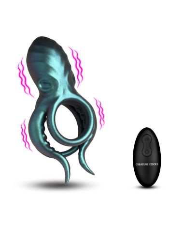 Creature Cocks - Octo Grip Vibrating Cock Ring - Blue