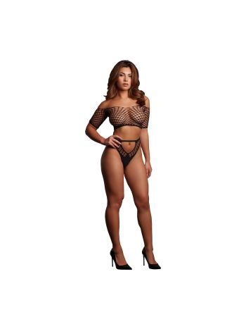Le Désir - Melia Open Two-Piece Set - Black