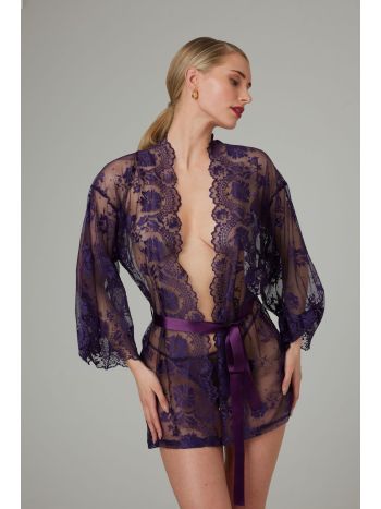Christine - Lace Kimono Graceful - Purple