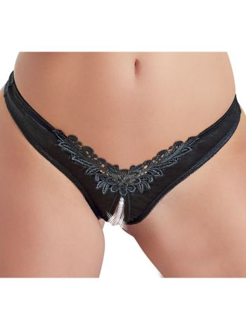 Cottelli Collection - G-string With Pearls - Black