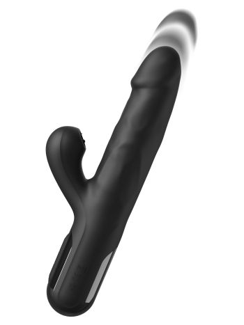 Fetish Fantasy Series - Sonix Thrusting Rabbit Vibrator - Black