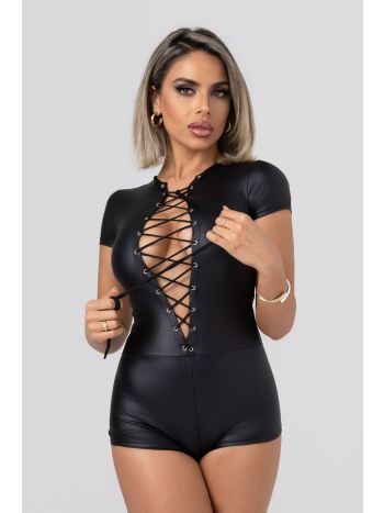 Christine - Short-Sleeve Bodysuit Lilith - Black